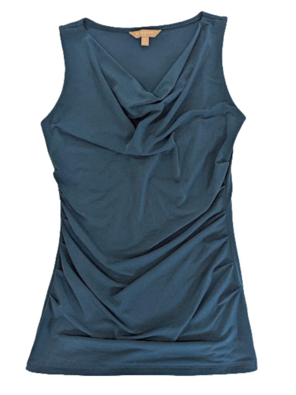 Banana Republic Womens XS Teal Ruched Cowl Neck Top Quiet Luxury Office Chic - Picture 5 of 10